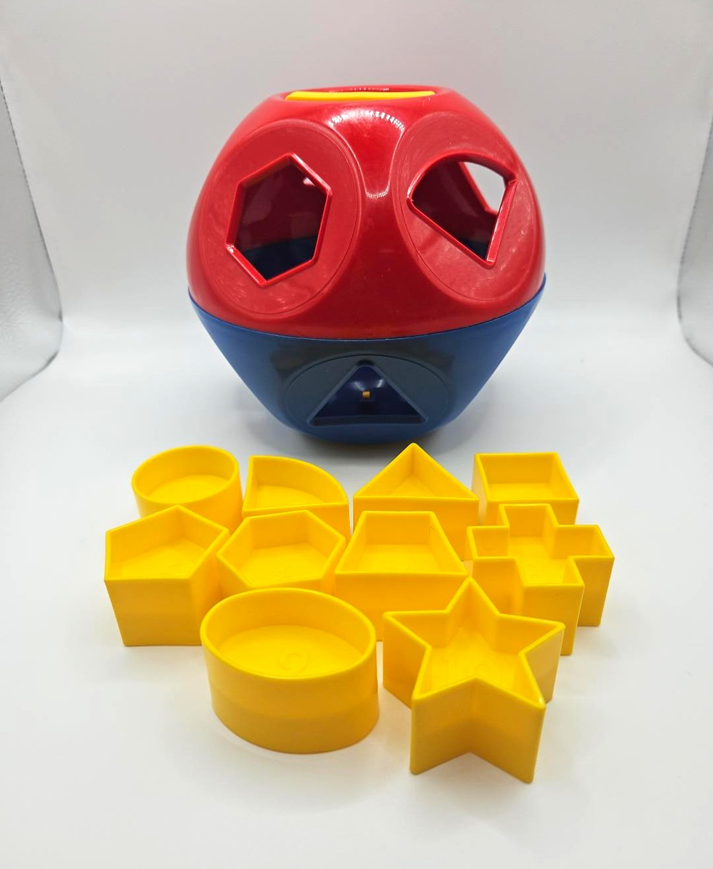 Vintage Tupperware Shape-O-Ball Tupper Toys Shape Sorter Complete 10 Shapes